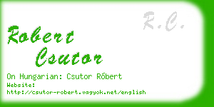 robert csutor business card